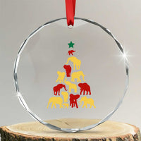 South Africa Elephant Xmas Tree Crystal Glass Ornament Safari Animals Xmas TS02