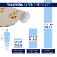 South Africa Elephant Xmas Tree Wrapping Paper Roll Safari Animals