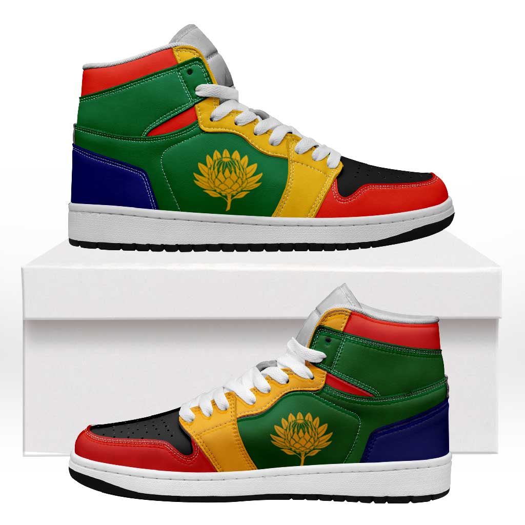 South Africa High Sneakers AJ1 Classic National Flag Style - Wonder Print Shop