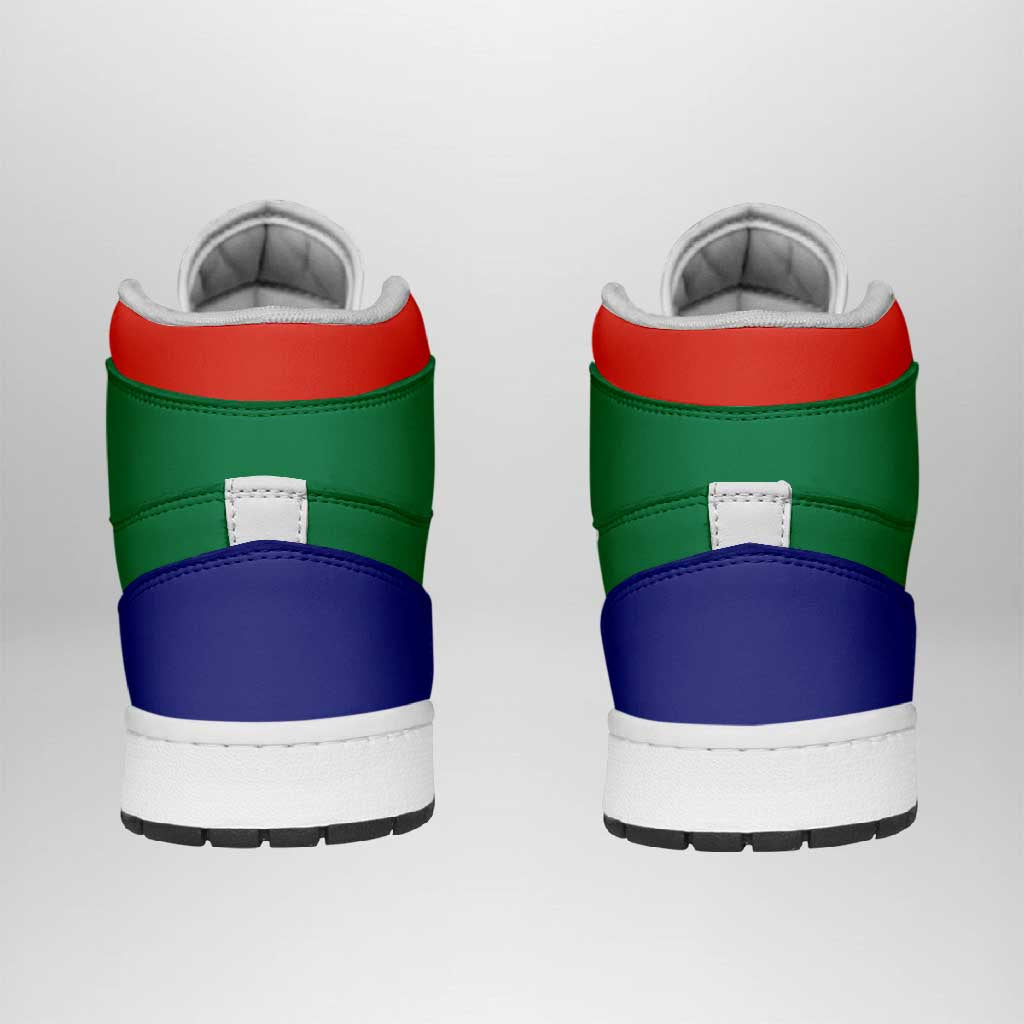 South Africa High Sneakers AJ1 Classic National Flag Style - Wonder Print Shop