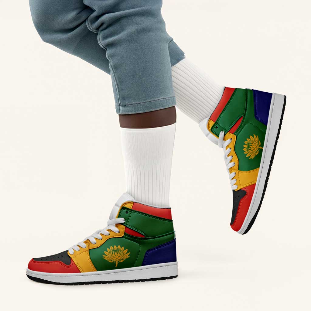 South Africa High Sneakers AJ1 Classic National Flag Style - Wonder Print Shop