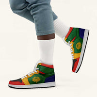 South Africa High Sneakers AJ1 Classic National Flag Style - Wonder Print Shop