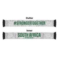 South Africa Indebe Yomhlaba Soccer Scarf Ndebele Art White Edition