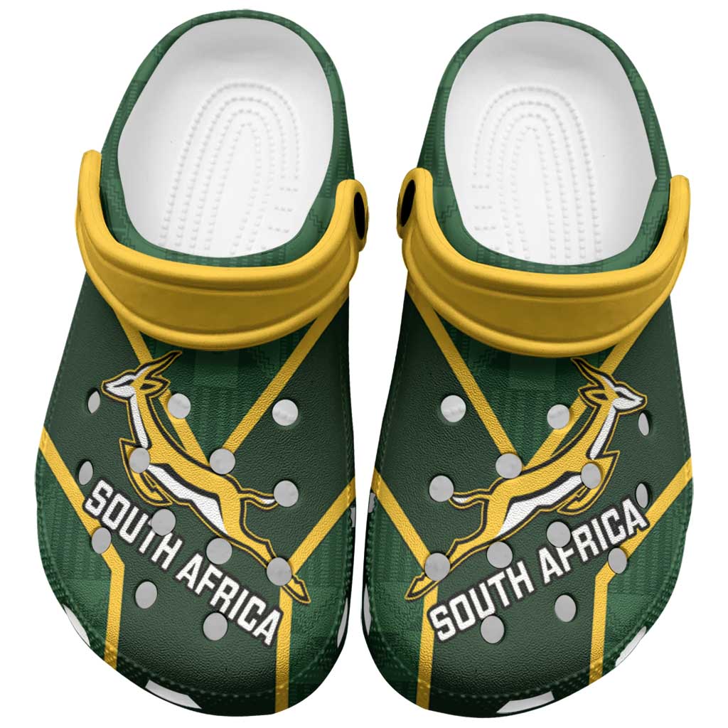 South Africa Rugby Clogs Shoes Go Champions Springboks Kente Pattern