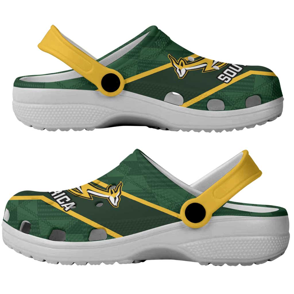 South Africa Rugby Clogs Shoes Go Champions Springboks Kente Pattern