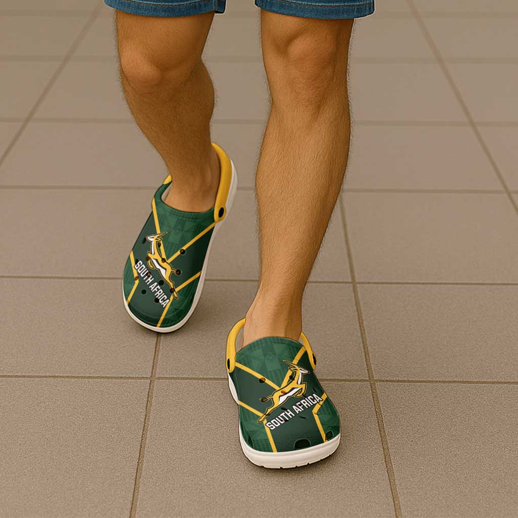 South Africa Rugby Clogs Shoes Go Champions Springboks Kente Pattern