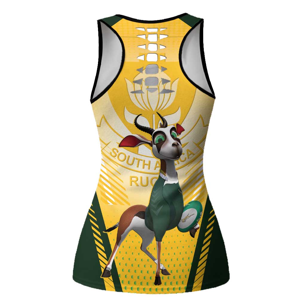 South Africa Rugby Hollow Tank Top Springboks Mascot Sporty Style