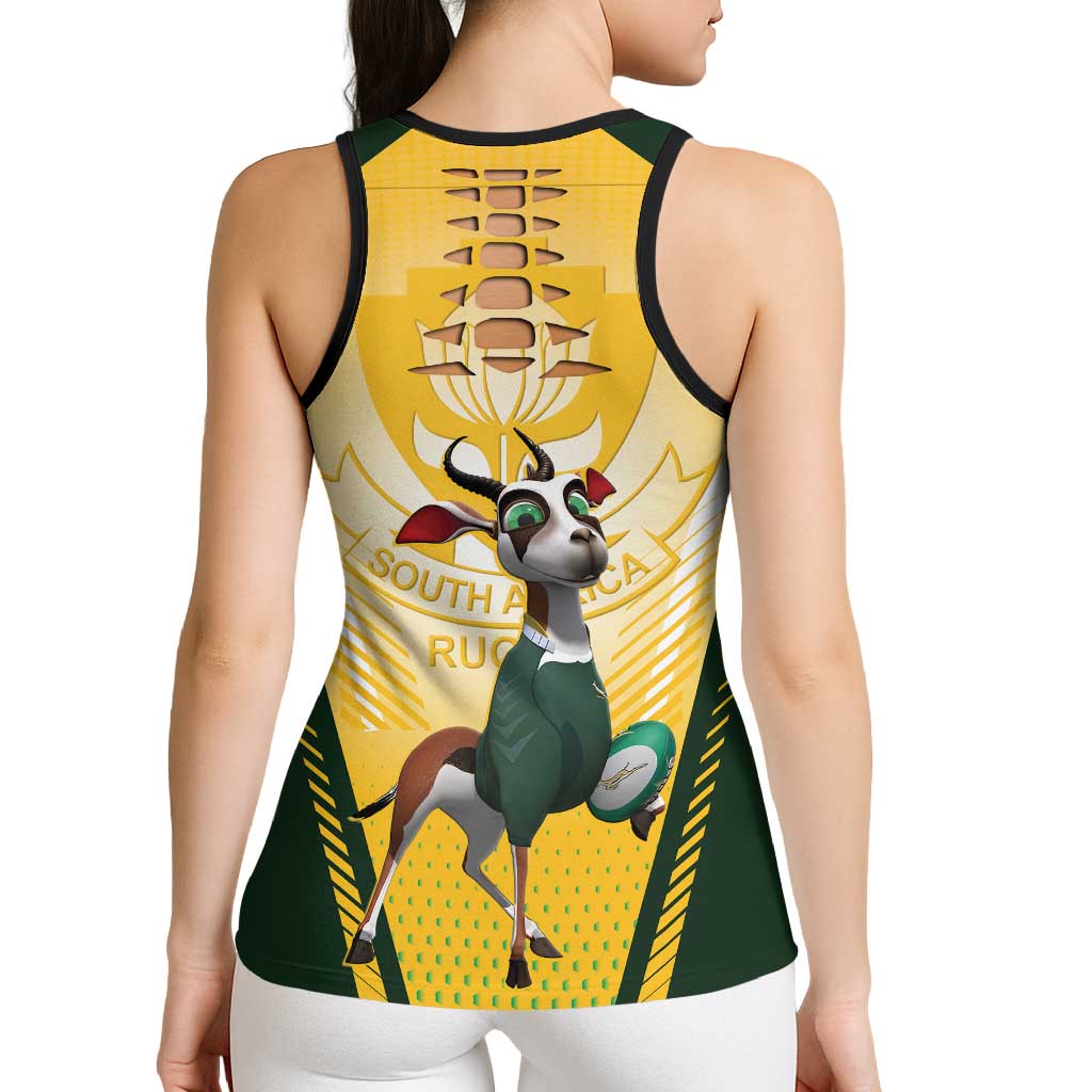 South Africa Rugby Hollow Tank Top Springboks Mascot Sporty Style