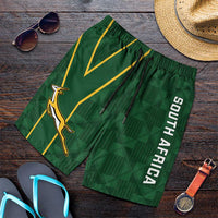 South Africa Rugby Shorts for Men Go Champions Springboks Kente Pattern