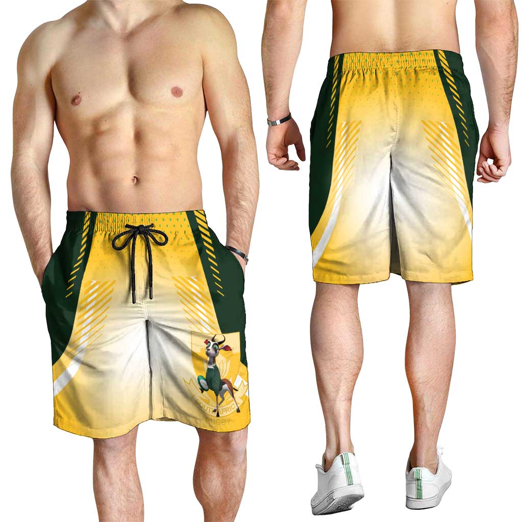 South Africa Rugby Shorts for Men Springboks Mascot Sporty Style