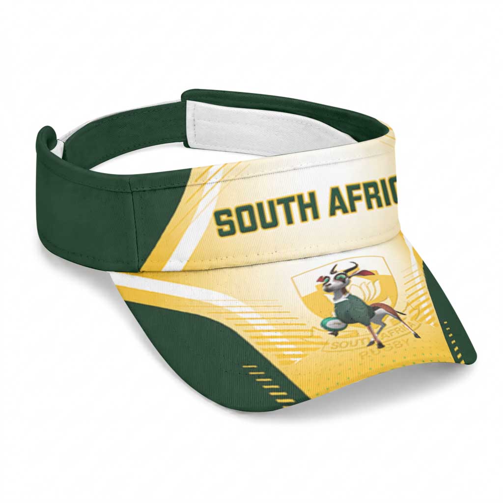 South Africa Rugby Sun Visor Cap Springboks Mascot Sporty Style