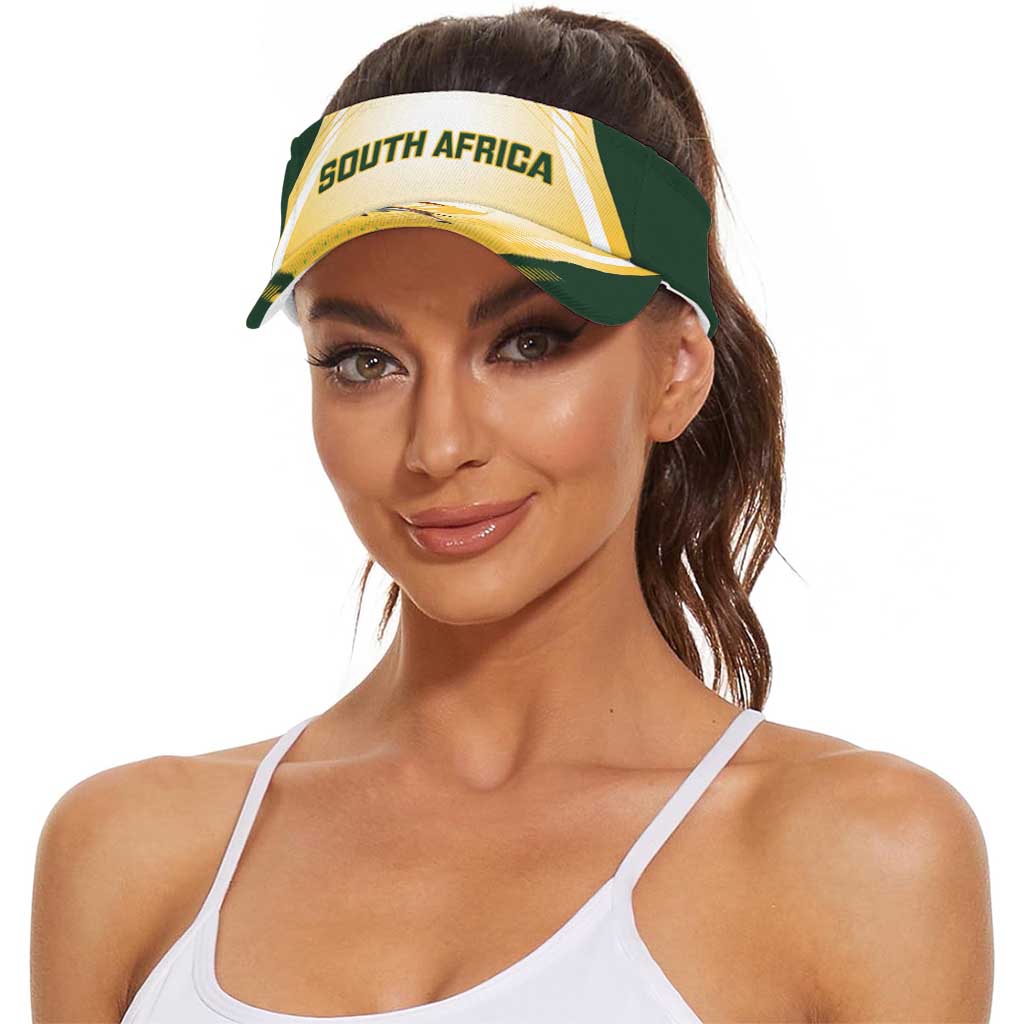 South Africa Rugby Sun Visor Cap Springboks Mascot Sporty Style