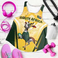 South Africa Rugby Women Racerback Tank Springboks Mascot Sporty Style