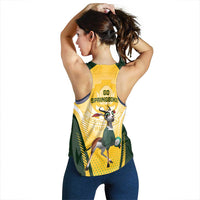 South Africa Rugby Women Racerback Tank Springboks Mascot Sporty Style