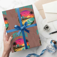 South Beach Miami Wrapping Paper Roll Retro Florida USA Souvenir Gift