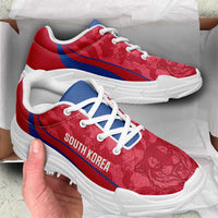 South Korea 2026 Football Chunky Sneakers Go Taegeuk Warriors Grunge Curve Stylized - Wonder Print Shop