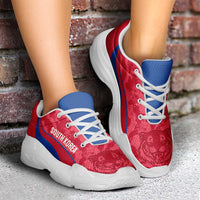 South Korea 2026 Football Chunky Sneakers Go Taegeuk Warriors Grunge Curve Stylized - Wonder Print Shop
