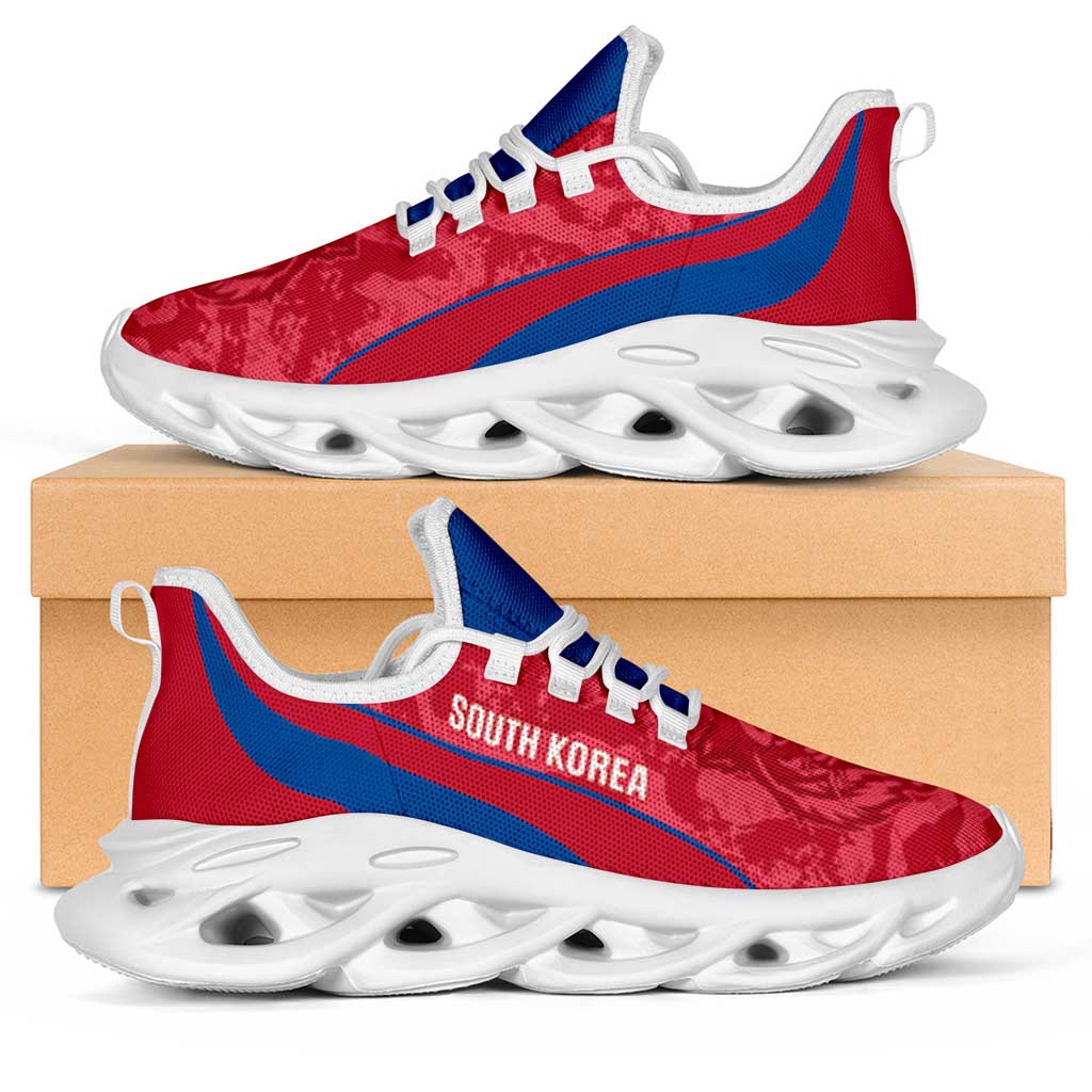 South Korea 2026 Football Clunky Sneakers Go Taegeuk Warriors Grunge Curve Stylized - Wonder Print Shop