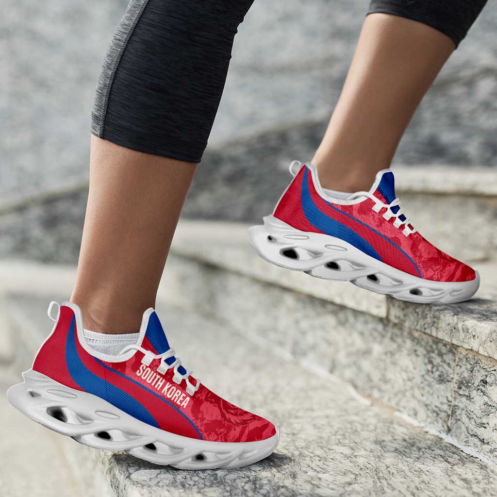 South Korea 2026 Football Clunky Sneakers Go Taegeuk Warriors Grunge Curve Stylized - Wonder Print Shop