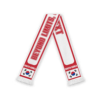 South Korea 2026 Football Personalised Soccer Scarf Beyond Limits United Reds
