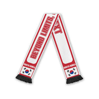 South Korea 2026 Football Personalised Soccer Scarf Beyond Limits United Reds