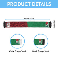 South Korea and Mexico National Football Personalized Soccer Scarf Taegeuk Warriors with El Tricolor Grunge Split Style