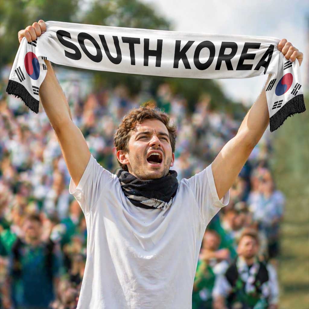 South Korea Football 2026 Soccer Scarf Flag Style