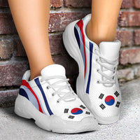 South Korea Football Chunky Sneakers Flag-Inspired Curve Style