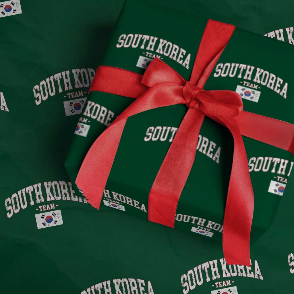 South Korea National Team Wrapping Paper Roll Retro Vintage Sport Varsity Korean Flag