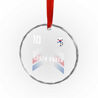South Korea Soccer Sports Graphic Number 10 Jersey Style Crystal Glass Ornament Proud Korean Football Fans Game Day Pride