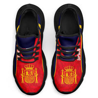 Spain 2026 Football Clunky Sneakers La Roja Grunge Curve Stylized - Wonder Print Shop