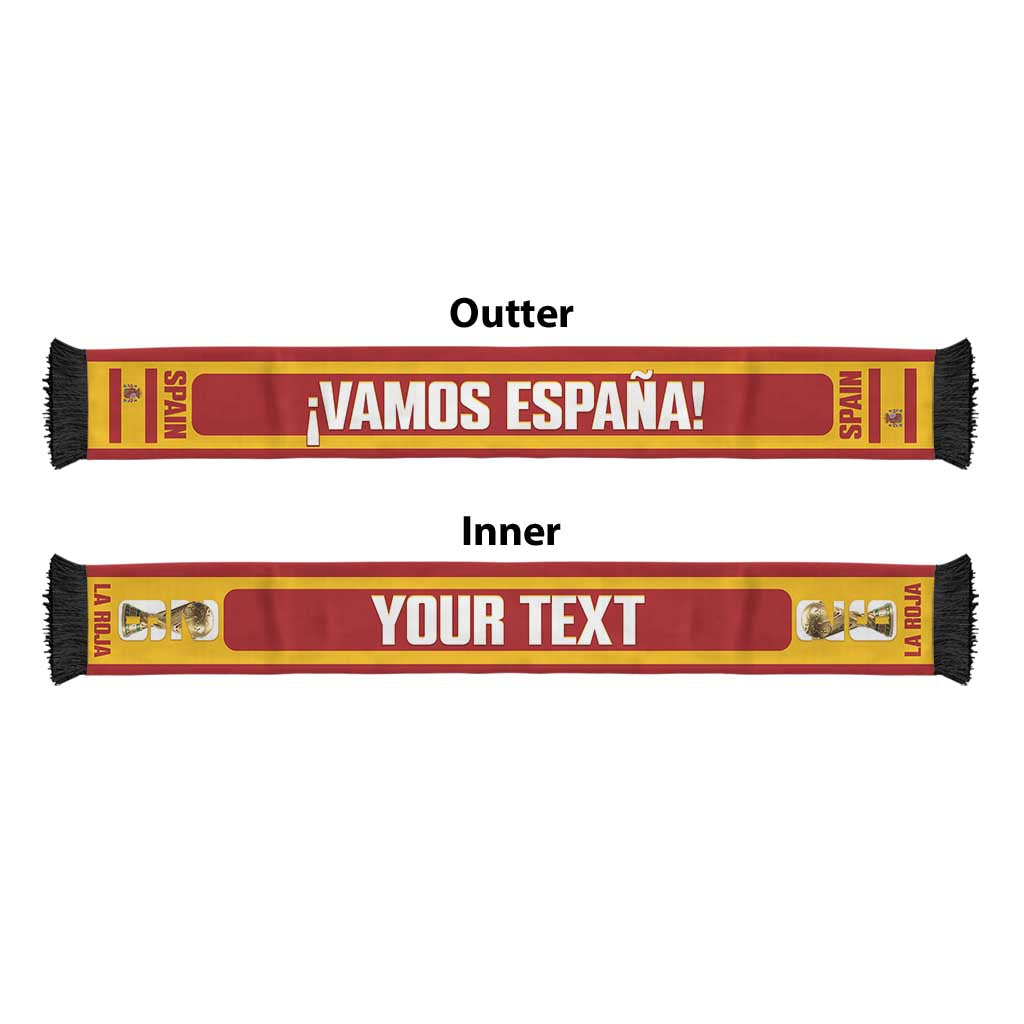 Spain 2026 Football Personalised Soccer Scarf Vamos Espana