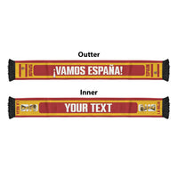 Spain 2026 Football Personalised Soccer Scarf Vamos Espana