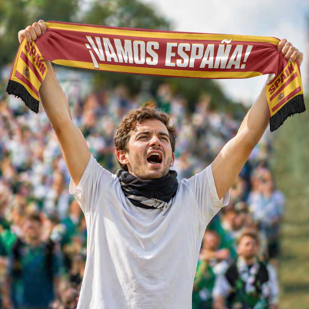 Spain 2026 Football Personalised Soccer Scarf Vamos Espana