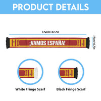 Spain 2026 Football Personalised Soccer Scarf Vamos Espana