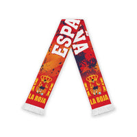 Spain 2026 Football Soccer Scarf La Roja Grunge Curve Stylized