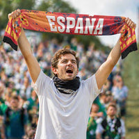 Spain 2026 Football Soccer Scarf La Roja Grunge Curve Stylized