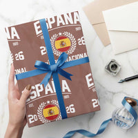 Spain 2026 Soccer Football Fan Spanish Flag Wrapping Paper Roll