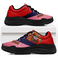 Spain 2026 World Football Chunky Sneakers La Roja Pink And Flag Color