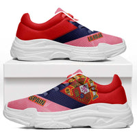 Spain 2026 World Football Chunky Sneakers La Roja Pink And Flag Color
