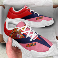 Spain 2026 World Football Chunky Sneakers La Roja Pink And Flag Color