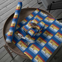 Spain Argentina Half Flag Spanish Argentinian Roots Wrapping Paper Roll