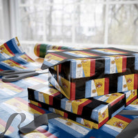 Spain Argentina Half Flag Spanish Argentinian Roots Wrapping Paper Roll