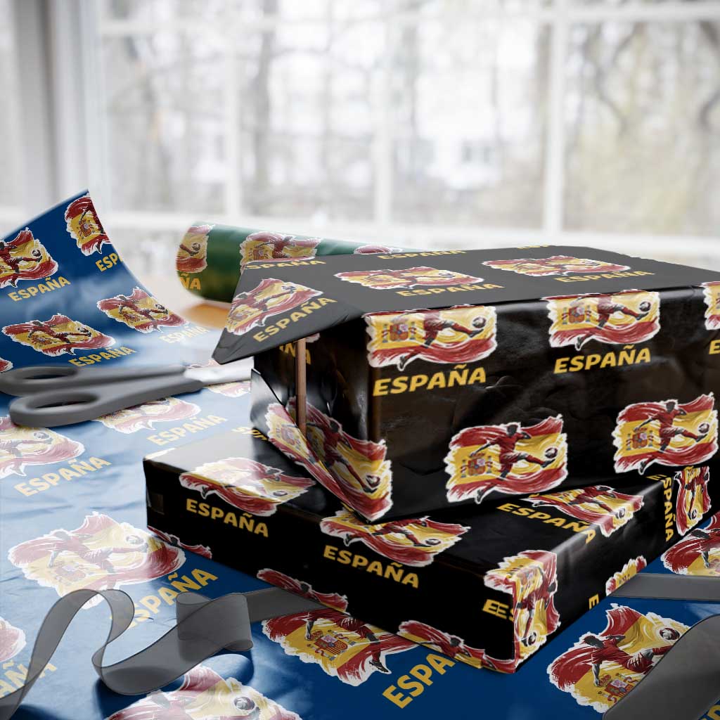Spain Espana Soccer Football Fan Spanish Flag Wrapping Paper Roll