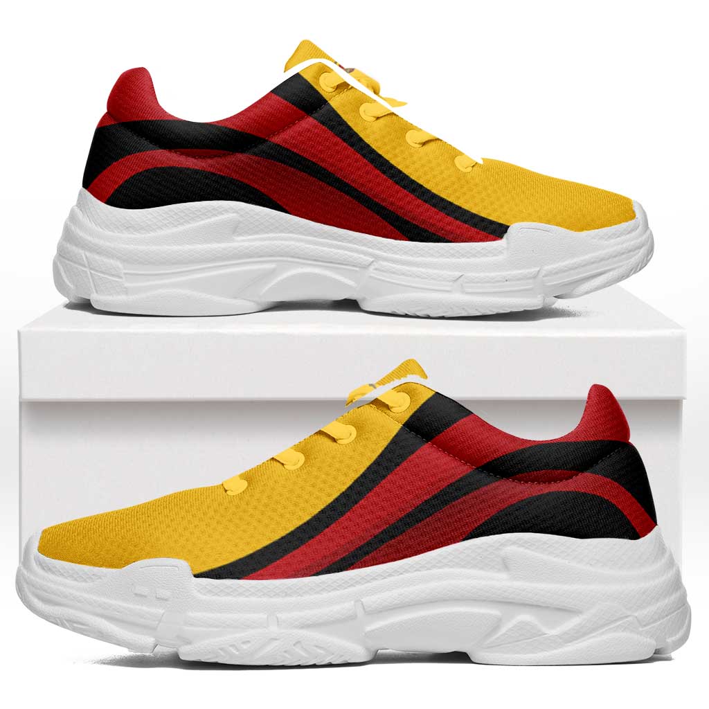 Spain Football Chunky Sneakers Flag-Inspired Curve Style