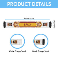 Spain Football Nations 2026 Soccer Scarf Sporty Pattern