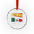 Spain Mexico Heritage Pride Crystal Glass Ornament Yes I'm Both Identity Roots for Hispanics Latinos - Wonder Print Shop