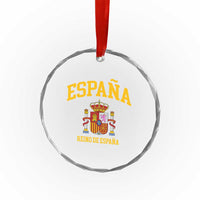 Spain Reino De Espana Crystal Glass Ornament Vintage Spanish Flag Coat of Arms