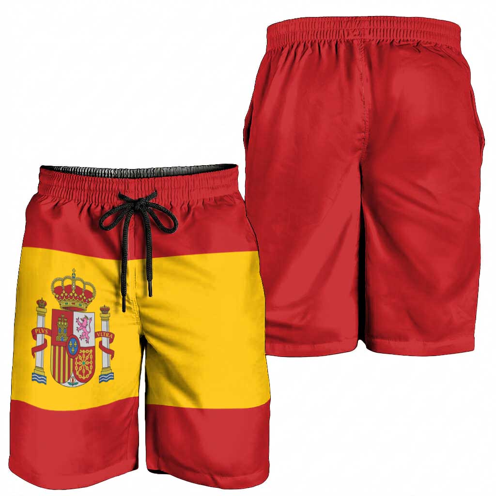Spain Shorts for Men National Flag Colors - Wonder Print Shop
