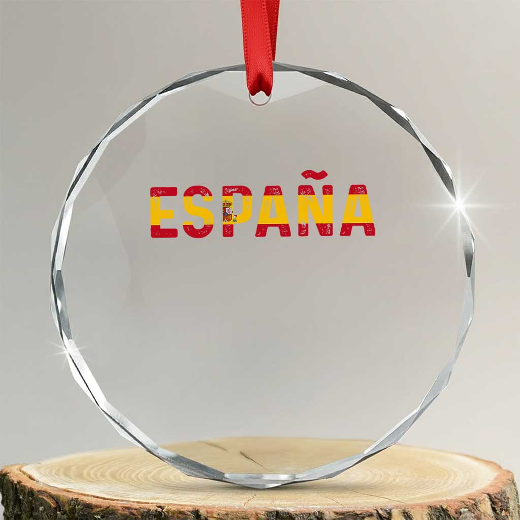 Spain Spanish Flag Espana Pride Crystal Glass Ornament